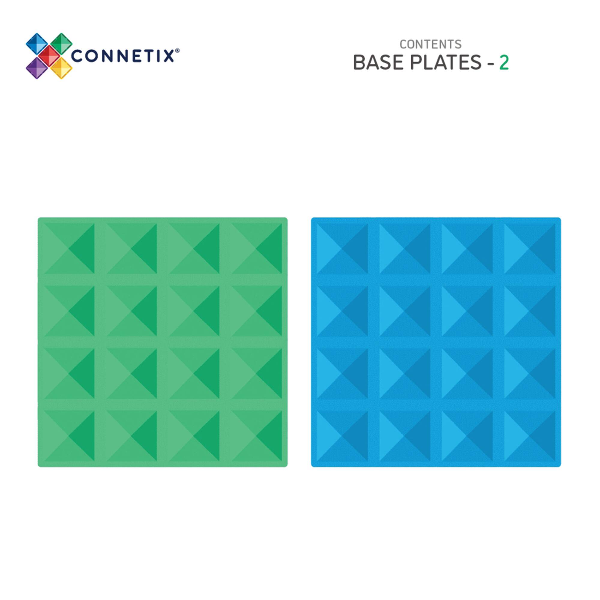 Connetix® Blue & Green Magnetic Tiles Rainbow Base Plates, 2ct.
